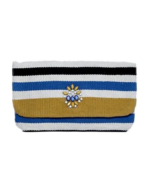 Multi cotton embellished clutch - 12552221 - Very Small Image - 1