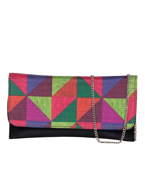 Black leatherette sling clutch - 12553400 - Very Small Image - 1