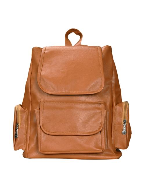 tan leatherette backpack - 12556637 - Very Small Image - 1