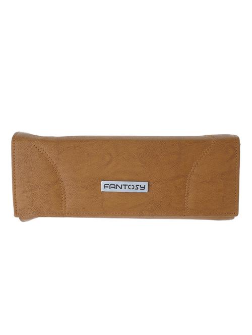 brown leatherette clutch - 12557028 - Very Small Image - 1