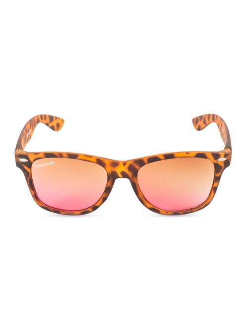 orange printed wayfarer sunglasses with polycarbonate lens - 1256012 - Very Small Image - 1