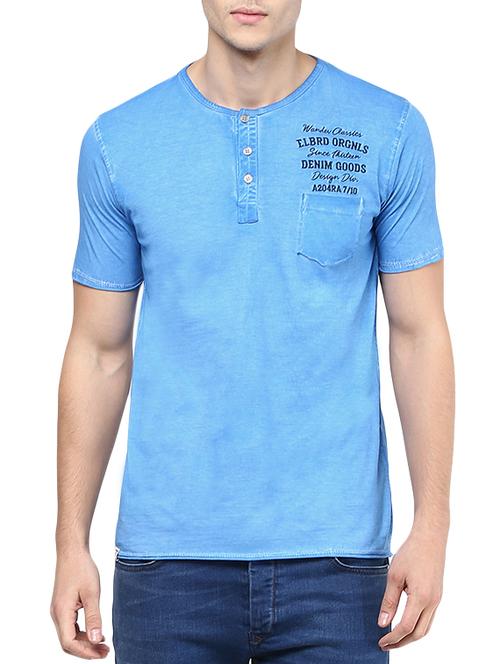 blue cotton tshirt - 12560411 - Very Small Image - 1