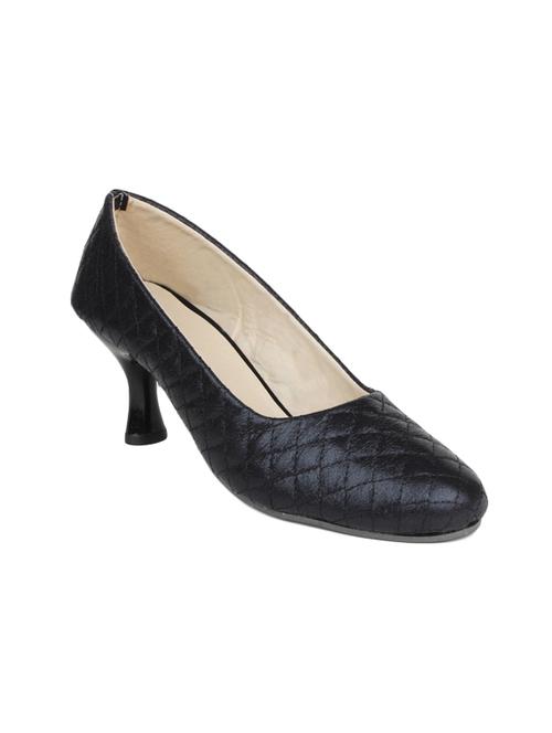 black leatherette slip on pumps - 12561162 - Very Small Image - 1