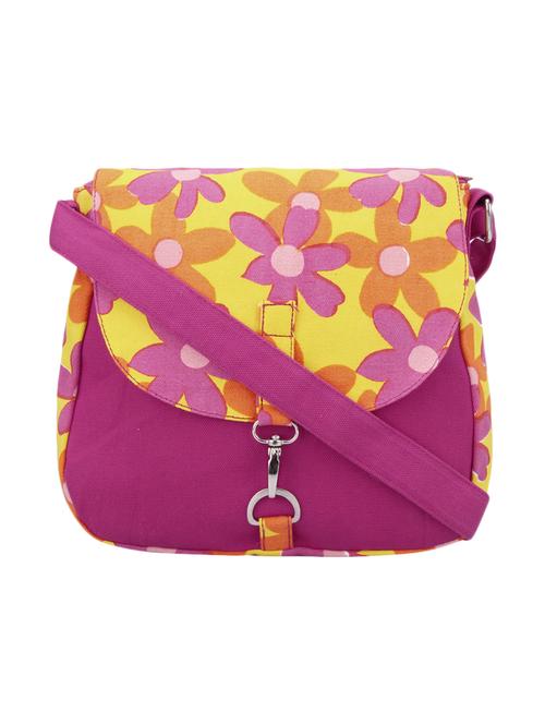 multi canvas floral printed sling bag - 12562673 - Very Small Image - 1