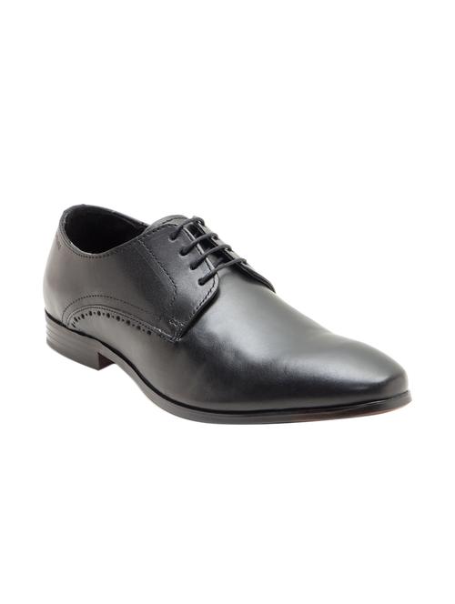black leather lace up derbies - 12563349 - Very Small Image - 1