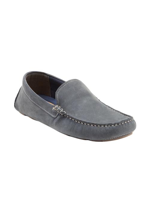 grey leather slip on loafers - 12563591 - Very Small Image - 1