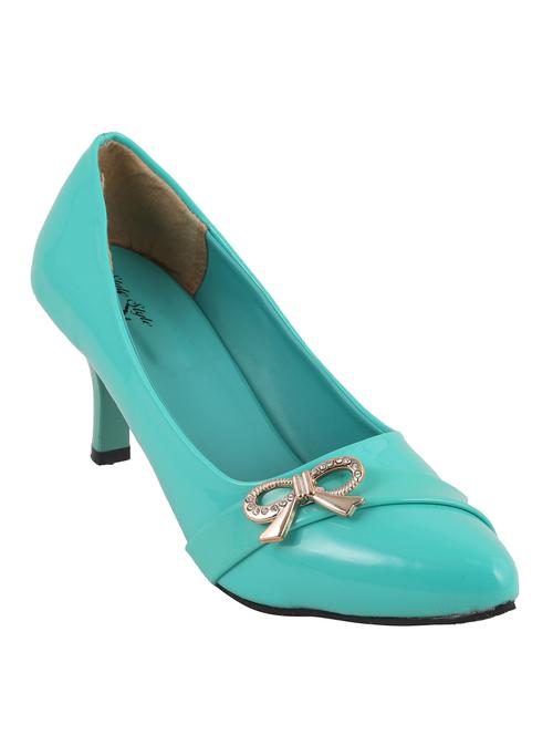 green leatherette slip on pumps - 12569592 - Very Small Image - 1