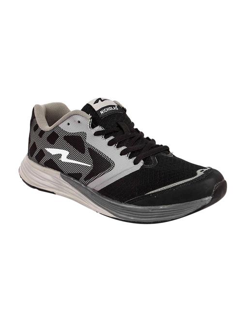 black mesh lace up sport shoes - 12575669 - Very Small Image - 1