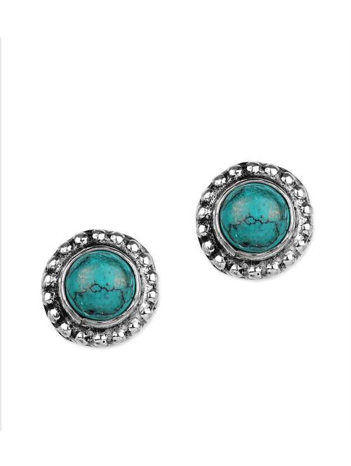 blue silver plated other earring - 12575948 - Very Small Image - 1