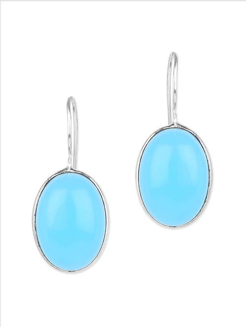 blue silver plated other earring - 12575950 - Very Small Image - 1