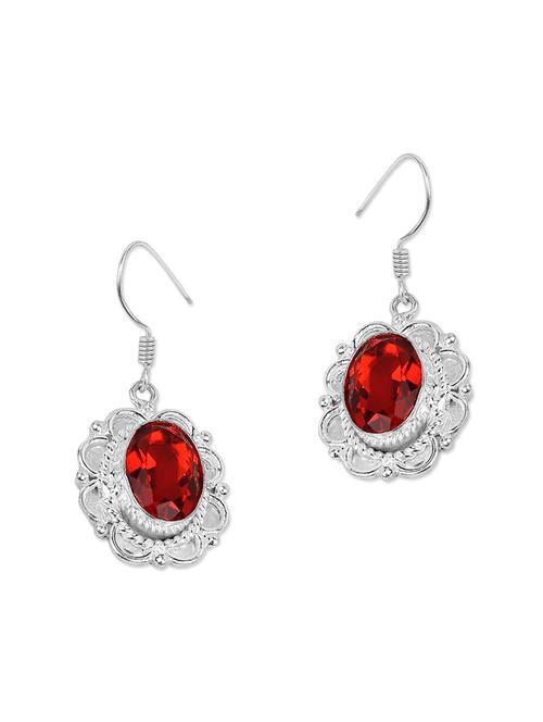 red silver plated other earring - 12575968 - Very Small Image - 1