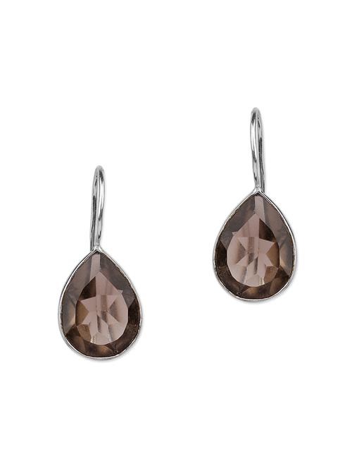 brown silver plated other earring - 12575977 - Very Small Image - 1