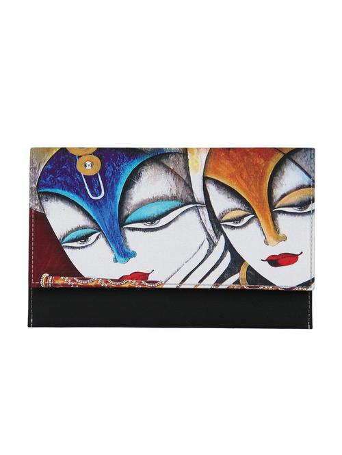 multi colored synthetic leather clutch - 12577148 - Very Small Image - 1