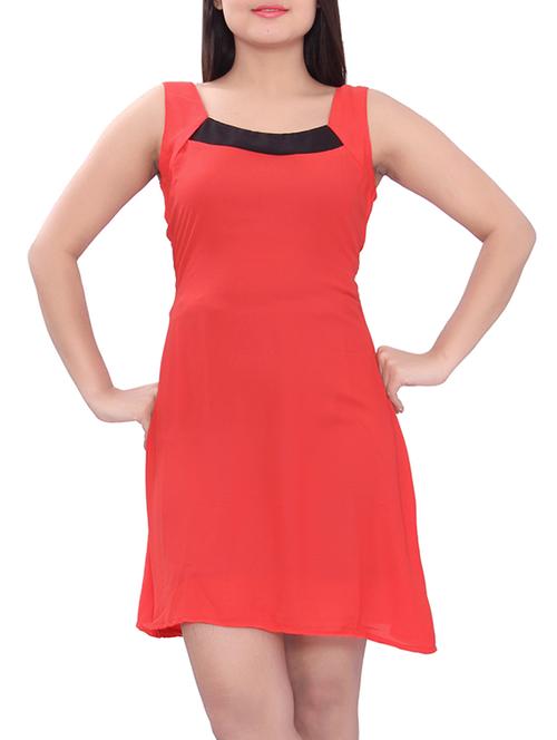 red cotton aline dress - 12578387 - Very Small Image - 1