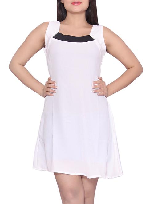 white cotton aline dress - 12578389 - Very Small Image - 1