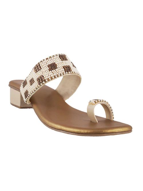 beige sheet slip on sandals - 12580033 - Very Small Image - 1