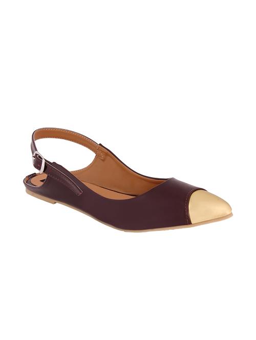 maroon faux leather back strap sandals - 12583489 - Very Small Image - 1