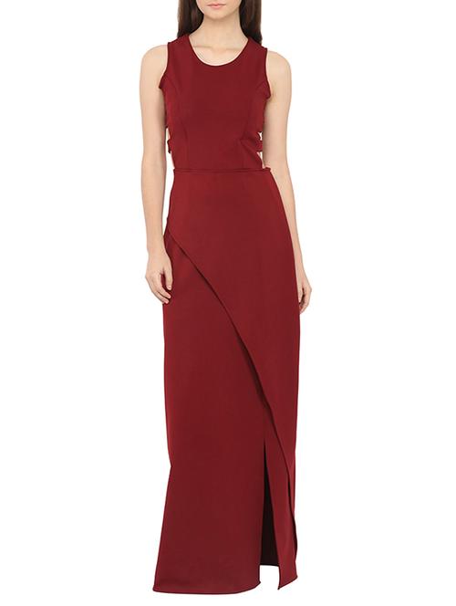 red polyester gown dress - 12584225 - Very Small Image - 1