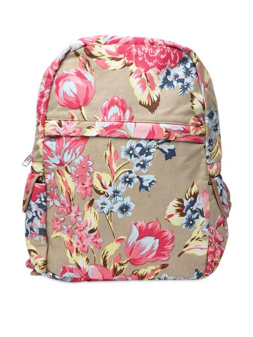 multicoloured cotton canvas printed backpack - 1258424 - Very Small Image - 1
