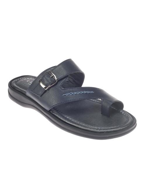 navy leatherette slipper - 12584905 - Very Small Image - 1