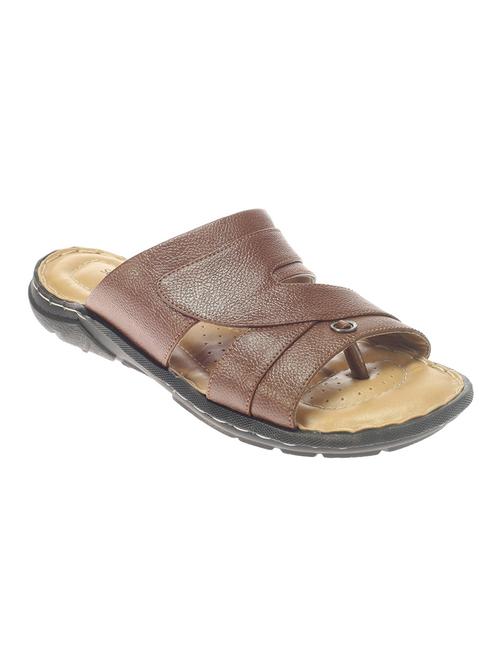 brown leatherette slipper - 12585313 - Very Small Image - 1