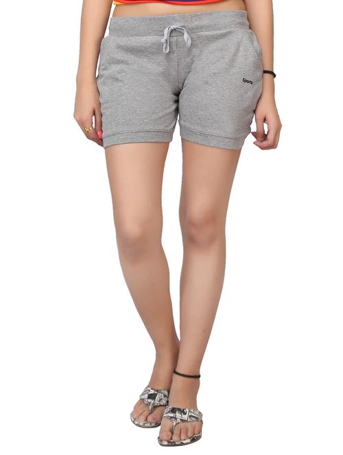 grey hosery sports shorts - 12585873 - Very Small Image - 1