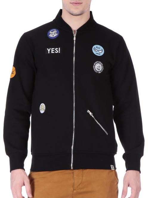 black fleece sweatshirt - 12585924 - Very Small Image - 1