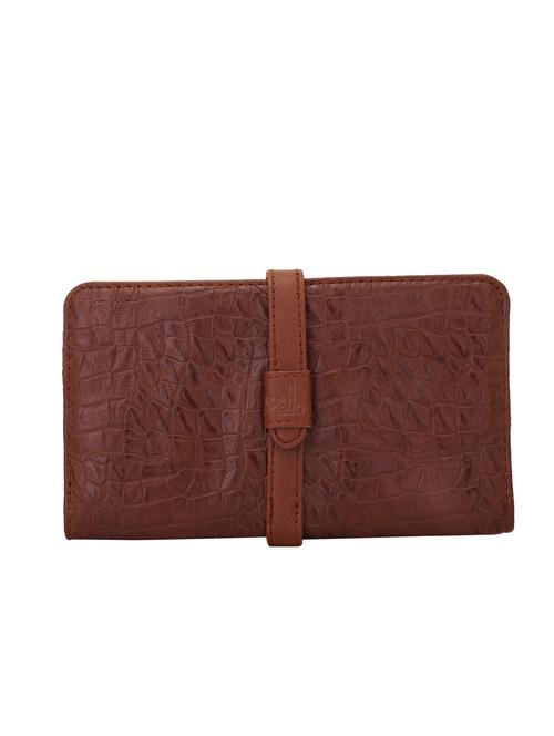 brown synthetic leather clutch - 12588951 - Very Small Image - 1