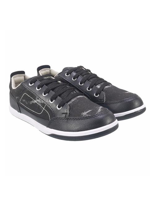 black synthetic lace up sneakers - 12592245 - Very Small Image - 1