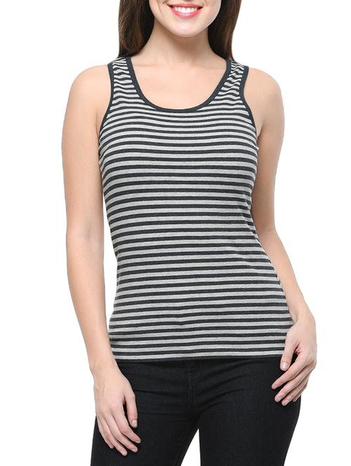black striped cotton tank tee - 12593632 - Very Small Image - 1