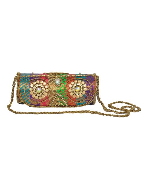 multi colored leatherette clutch - 12593700 - Very Small Image - 1