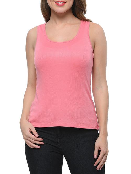 pink viscose tank tee - 12593949 - Very Small Image - 1
