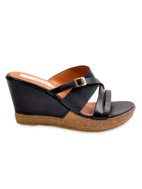 black strappy platform wedges - 1264174 - Very Small Image - 1
