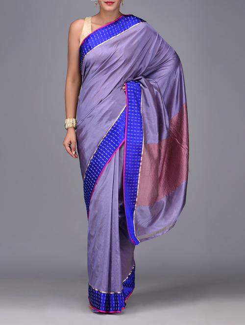 mauve brocade silk sari - 1264502 - Very Small Image - 1