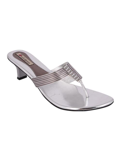 silver leatherette sandals - 12648627 - Very Small Image - 1