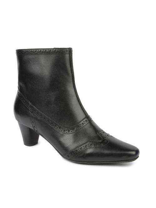 black zippered leatherette boots - 1266791 - Very Small Image - 1