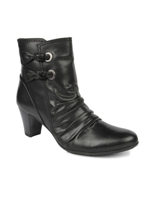 black zippered leatherette boots - 1266793 - Very Small Image - 1