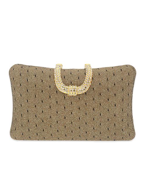 gold satin clutch - 12676037 - Very Small Image - 1