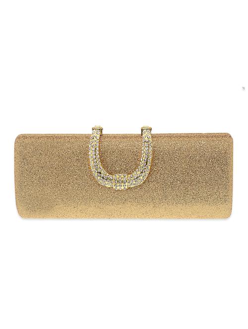 gold satin clutch - 12676045 - Very Small Image - 1