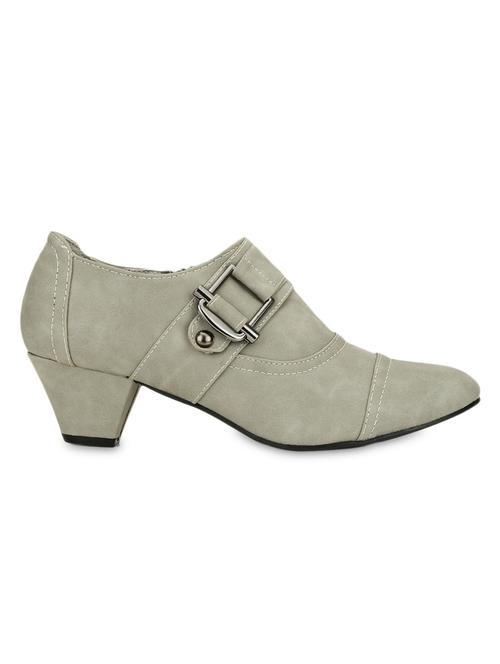 Grey Rexine Ankle-Length Boots - 1270305 - Very Small Image - 1