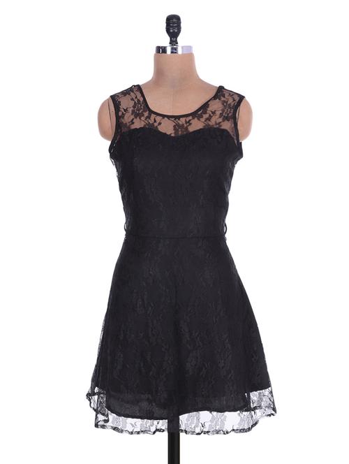 solid black polynet dress - 1270943 - Very Small Image - 1