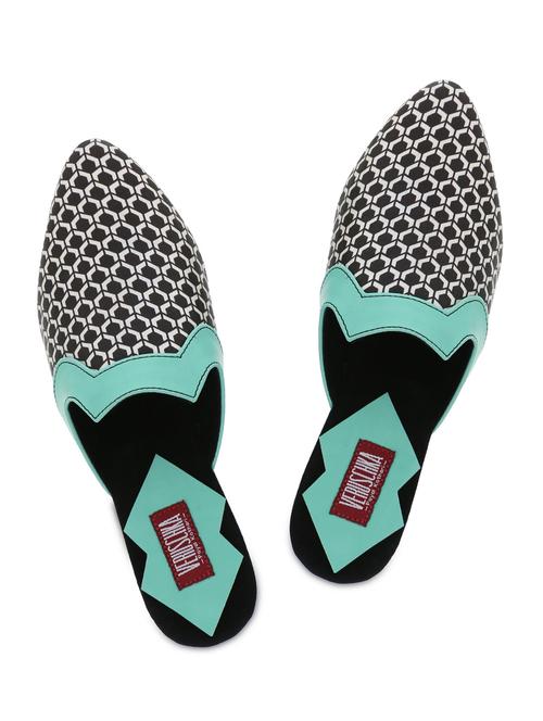 black and white faux leather flats - 1271026 - Very Small Image - 1