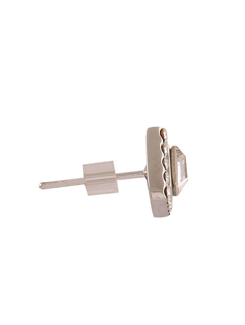 silver crystal square earrings - 1271601 - Very Small Image - 1