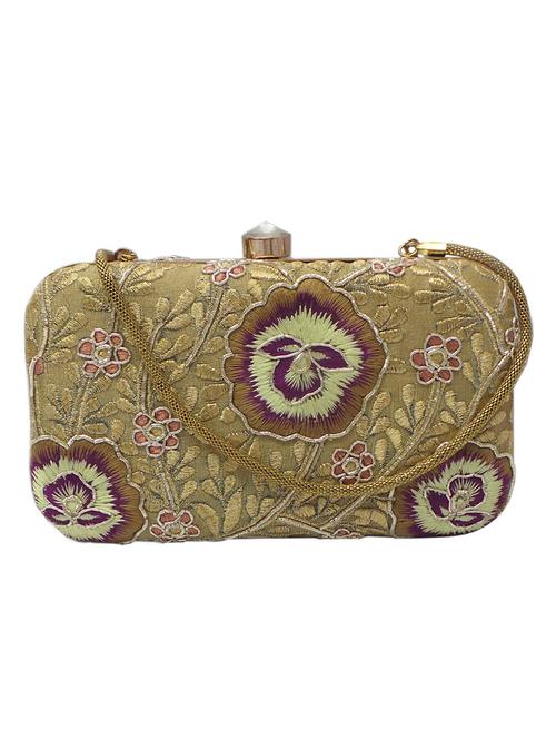 gold embellished fabric clutch - 1271627 - Very Small Image - 1