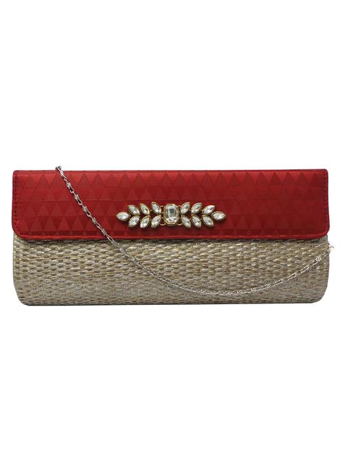 red embellished jute clutch - 1271652 - Very Small Image - 1