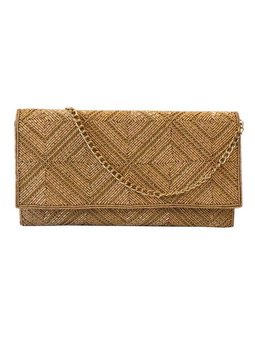 gold embellished silk clutch - 1271691 - Very Small Image - 1