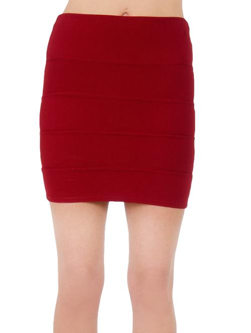 red viscose pencil skirt - 12717643 - Very Small Image - 1