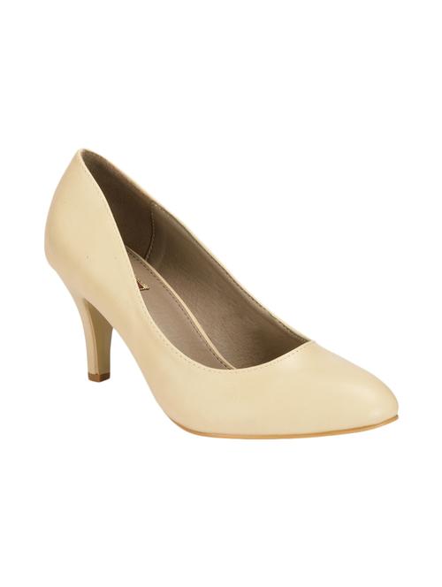 beige leatherette slip on pumps - 12717899 - Very Small Image - 1