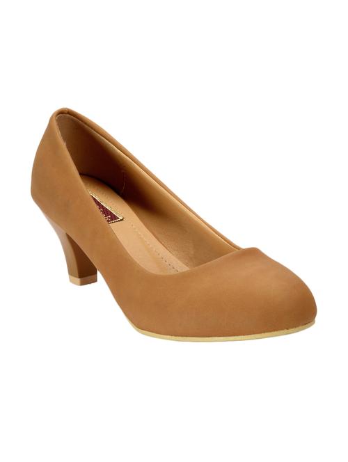 tan suede slip on pumps - 12717901 - Very Small Image - 1