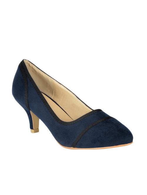 navy suede slip on pumps - 12717908 - Very Small Image - 1